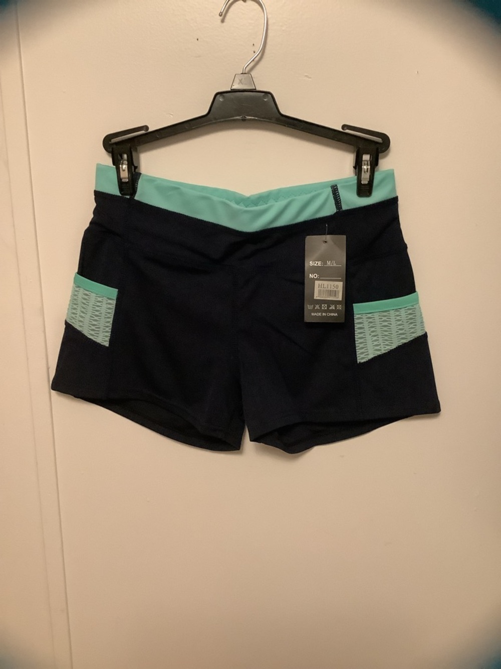 Kids Navy and Mint Athletic Shorts